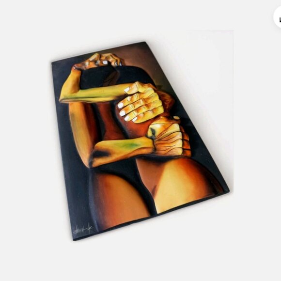 Tile Sculpture Ceramic Pottery Los Amantes Oswaldo Guayasamin Ecuador 3D Modern - Picture 4 of 13